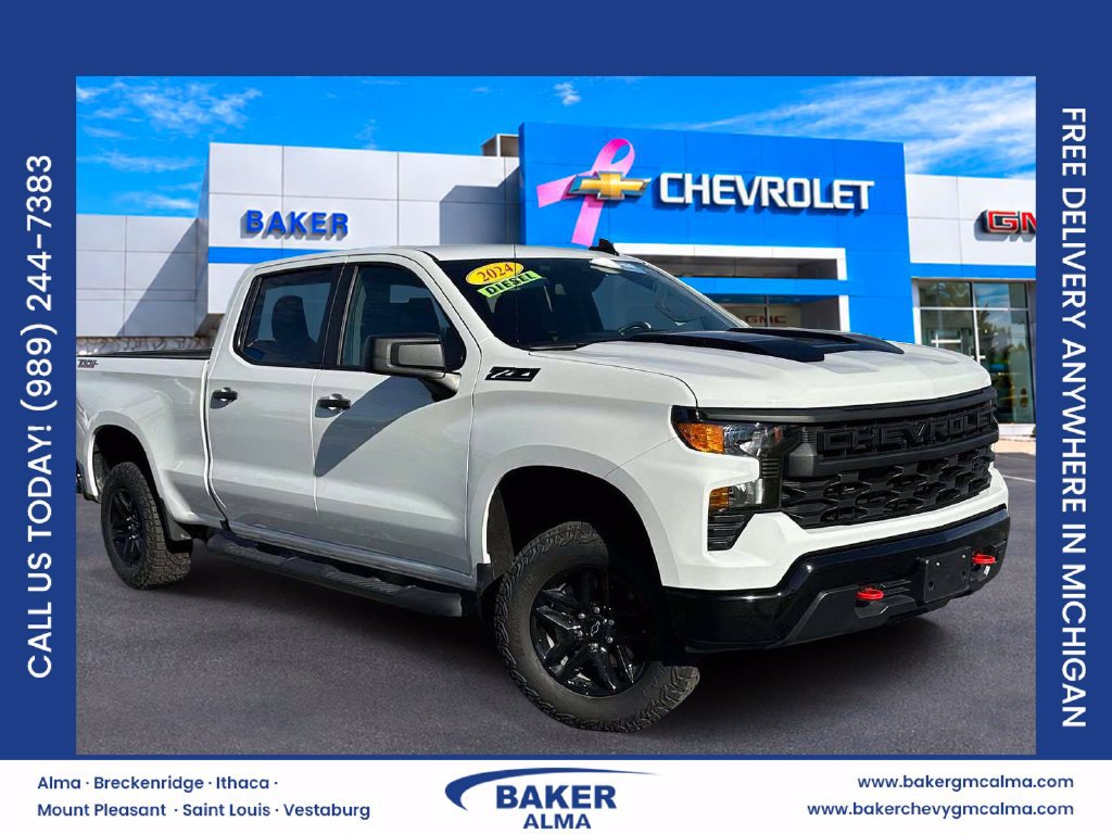 Certified 2024 Chevrolet Silverado 1500 Custom Trail Boss w/ LPO, Dark Essentials Package AWD/4WD image 1