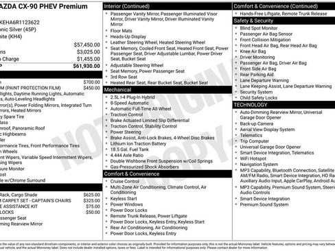 Certified 2024 MAZDA CX-90 Plug-In Hybrid w/ Premium Plus AWD/4WD image 5