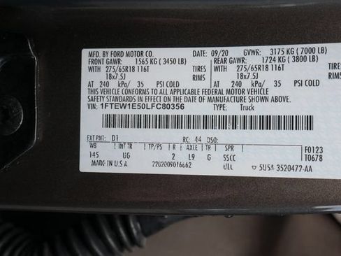 Used 2020 Ford F150 XLT w/ Equipment Group 302A Luxury AWD/4WD image 30