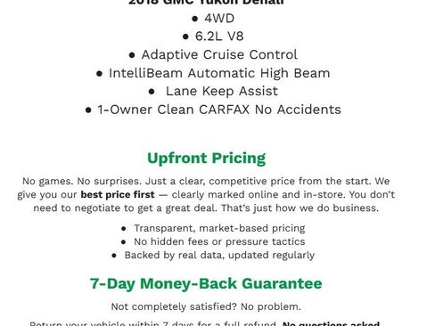 Used 2018 GMC Yukon Denali w/ Open Road Package image 2