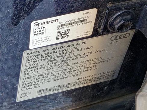 Used 2020 Audi SQ7 Prestige w/ Prestige Package image 15