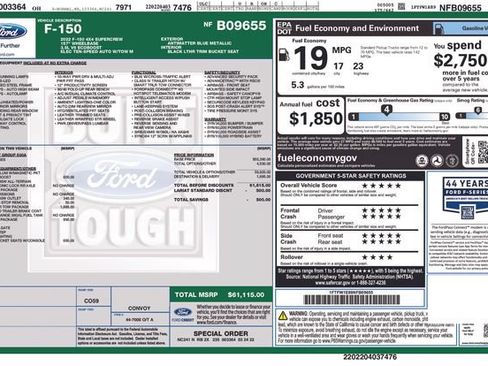 Certified 2022 Ford F150 Lariat w/ Max Trailer Tow Package AWD/4WD image 38