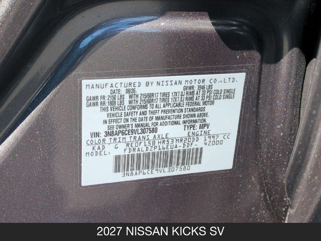 New 2027 Nissan Kicks SV FWD image 24