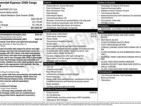 Used 2023 Chevrolet Express 2500 w/ Driver Convenience Package image 2