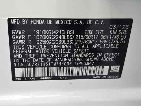 New 2026 Honda HR-V LX image 34