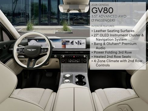 New 2026 Genesis GV80 3.5T Advanced image 15