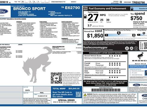 Used 2026 Ford Bronco Sport Big Bend AWD/4WD image 3