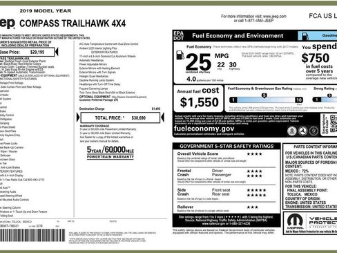 Used 2019 Jeep Compass Trailhawk image 2