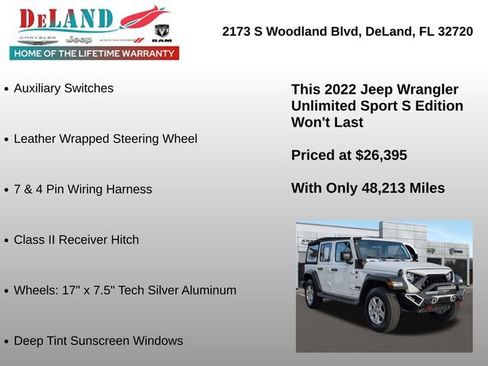 Used 2022 Jeep Wrangler Unlimited Sport image 30