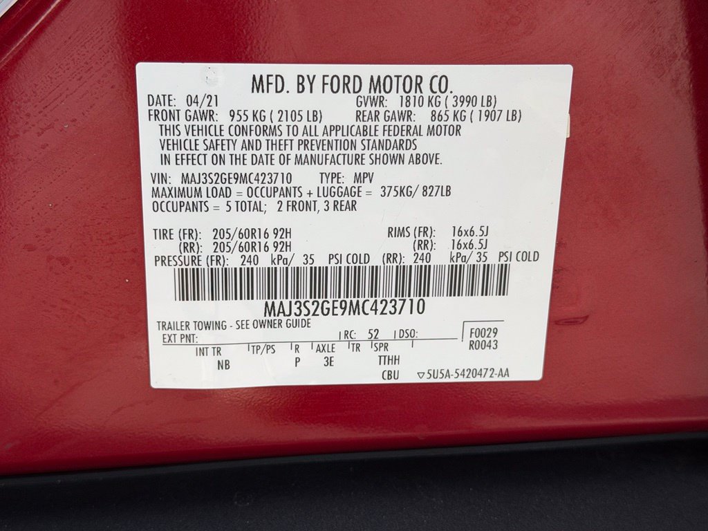 Used 2021 Ford EcoSport SE FWD image 38