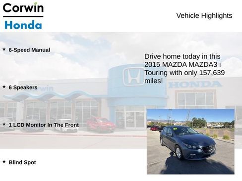 Used 2015 MAZDA MAZDA3 i Touring FWD image 6