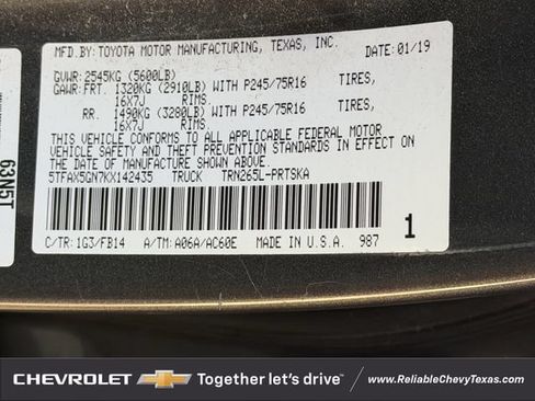 Used 2019 Toyota Tacoma SR w/ SR Convenience Package RWD image 32