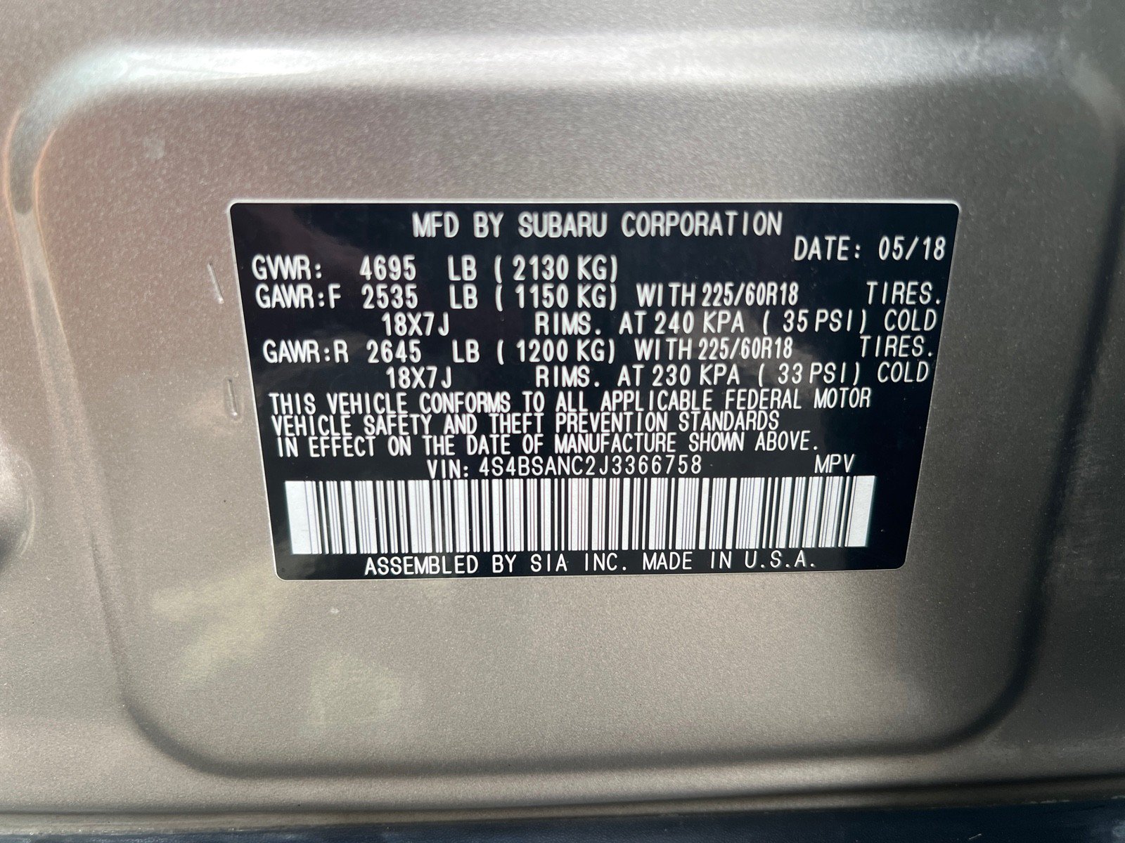 Used 2018 Subaru Outback 2.5i Limited AWD/4WD image 14