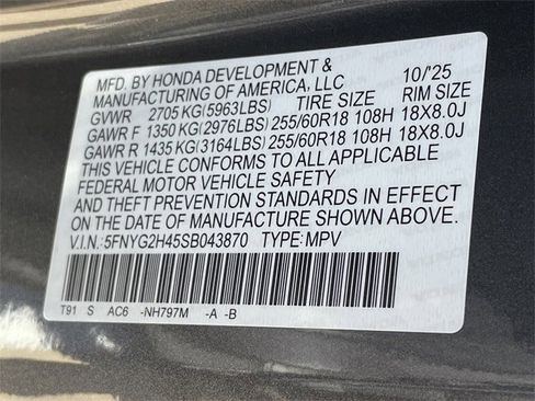 New 2025 Honda Pilot EX-L image 25