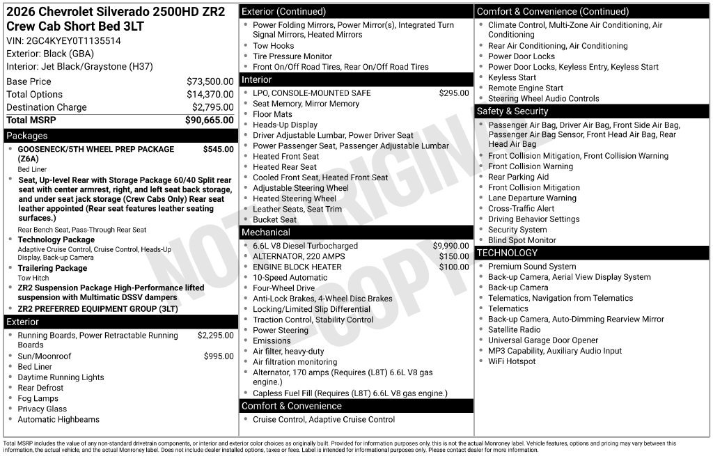 Used 2026 Chevrolet Silverado 2500 ZR2 AWD/4WD image 31