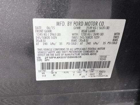 Used 2015 Ford Edge Titanium w/ Equipment Group 302A AWD/4WD image 9