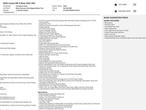 Used 2022 Lexus NX 350 AWD image 3