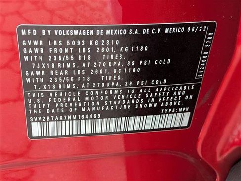 Used 2022 Volkswagen Tiguan SE w/ Panoramic Sunroof Package image 27