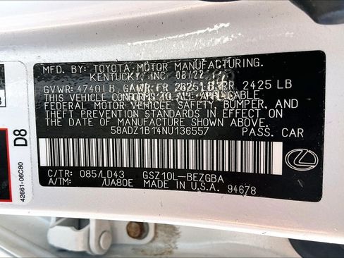 Used 2022 Lexus ES 350 w/ Premium Package FWD image 29
