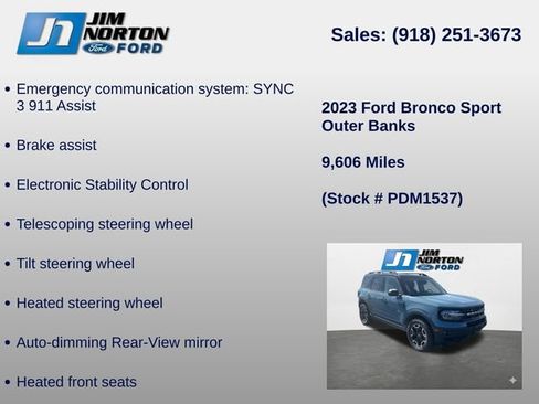 Used 2023 Ford Bronco Sport Outer Banks image 14