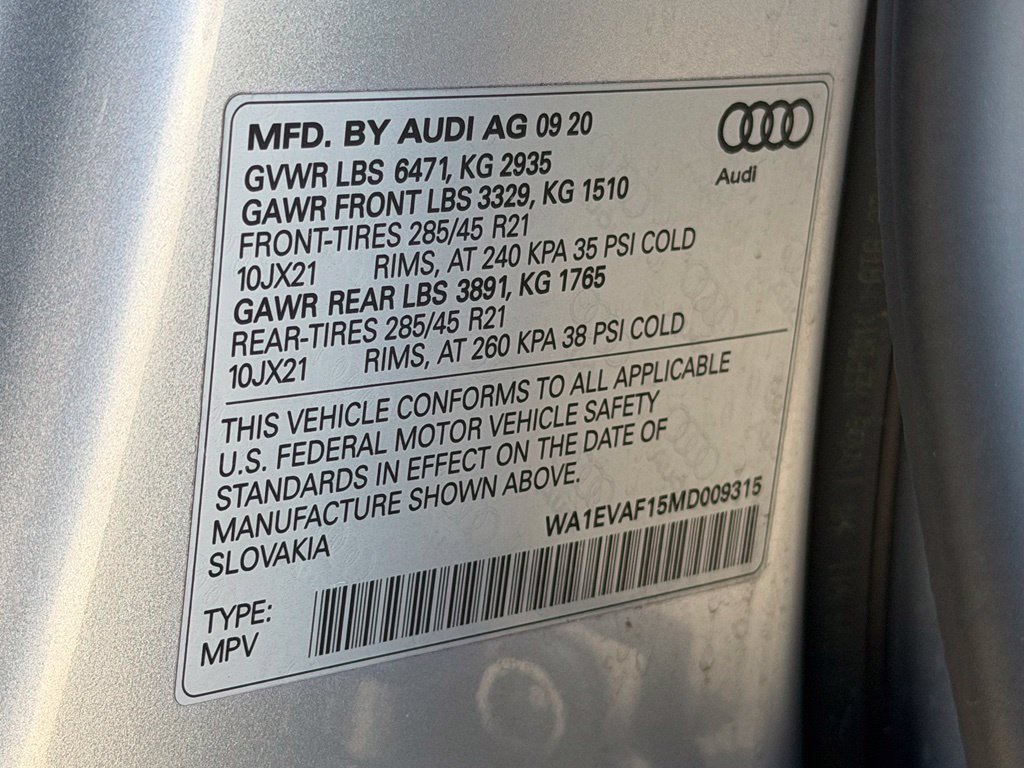 Used 2021 Audi Q8 Premium Plus w/ Premium Plus Package AWD/4WD image 35