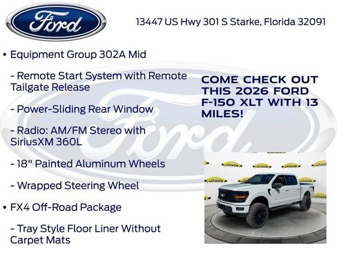 New 2026 Ford F150 XLT w/ Equipment Group 302A MID image 30