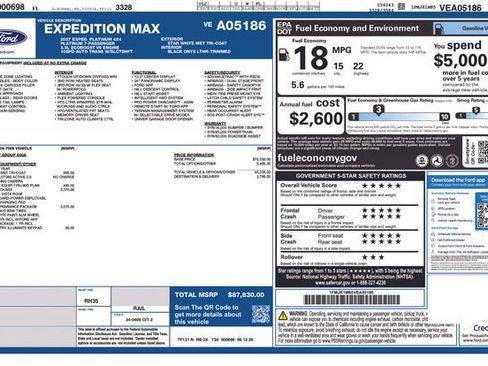 New 2027 Ford Expedition Max Platinum w/ Stealth Appearance Package AWD/4WD image 4