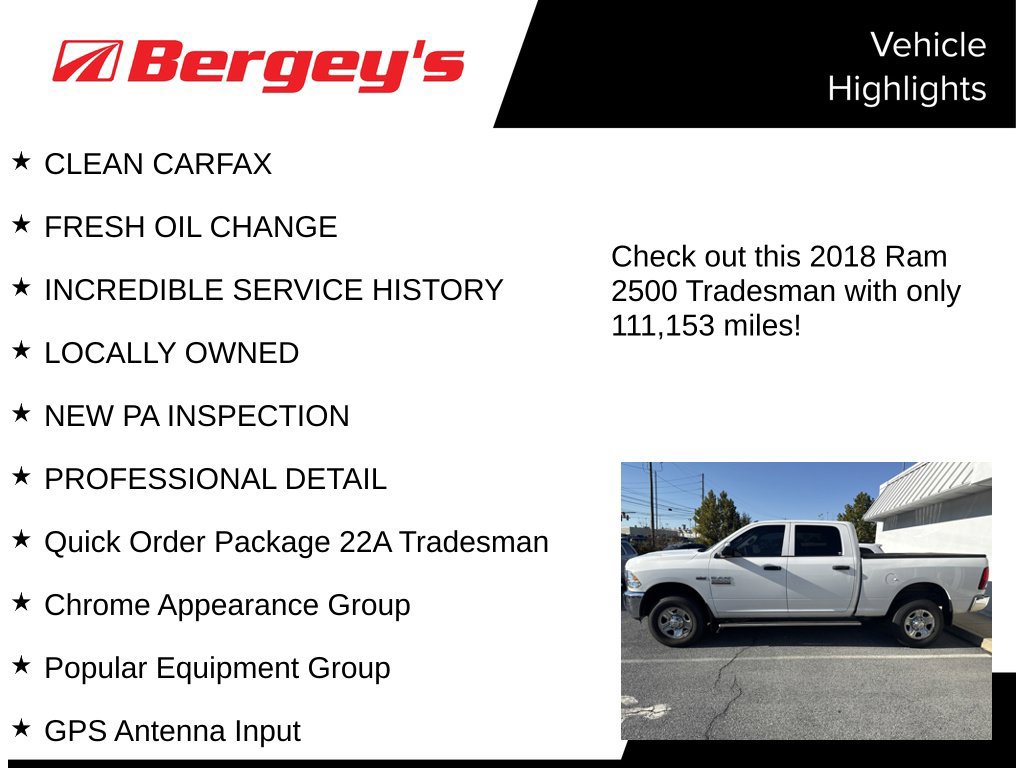 Used 2018 RAM 2500 Tradesman w/ Chrome Appearance Group AWD/4WD image 5