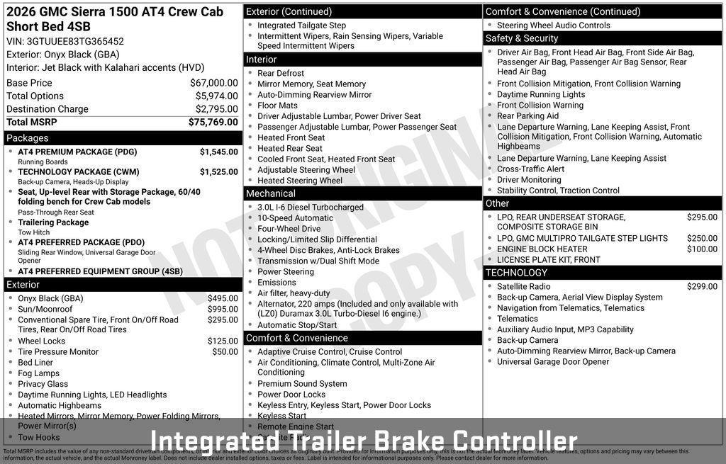 New 2026 GMC Sierra 1500 AT4 w/ AT4 Premium Package AWD/4WD image 65