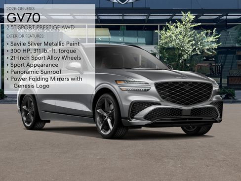 New 2026 Genesis GV70 2.5T Sport Prestige AWD/4WD image 3