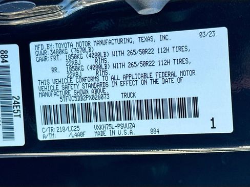 Used 2023 Toyota Tundra Capstone AWD/4WD image 35