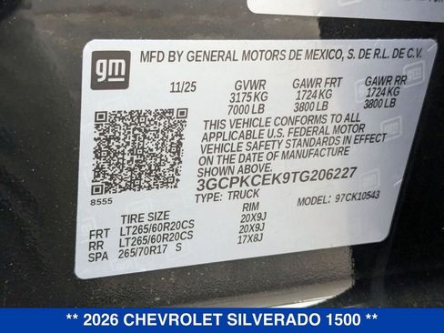 New 2026 Chevrolet Silverado 1500 Custom Trail Boss w/ LPO, Dark Essentials Package AWD/4WD image 31