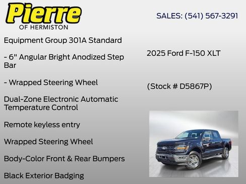 Certified 2025 Ford F150 XLT w/ Equipment Group 301A Standard AWD/4WD image 20