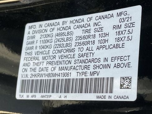 Certified 2021 Honda CR-V EX-L image 31