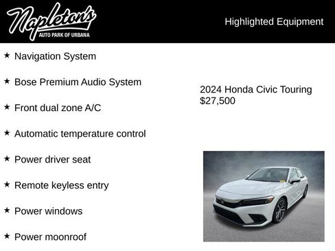 Used 2024 Honda Civic Touring image 3
