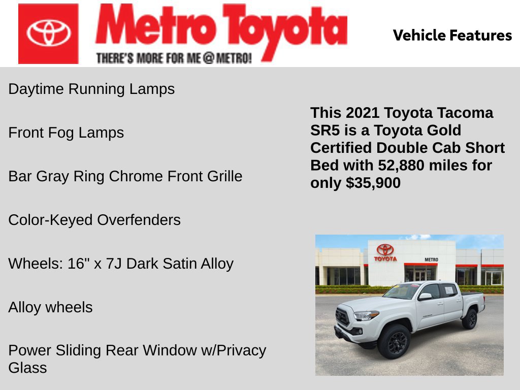Certified 2021 Toyota Tacoma SR5 AWD/4WD image 21