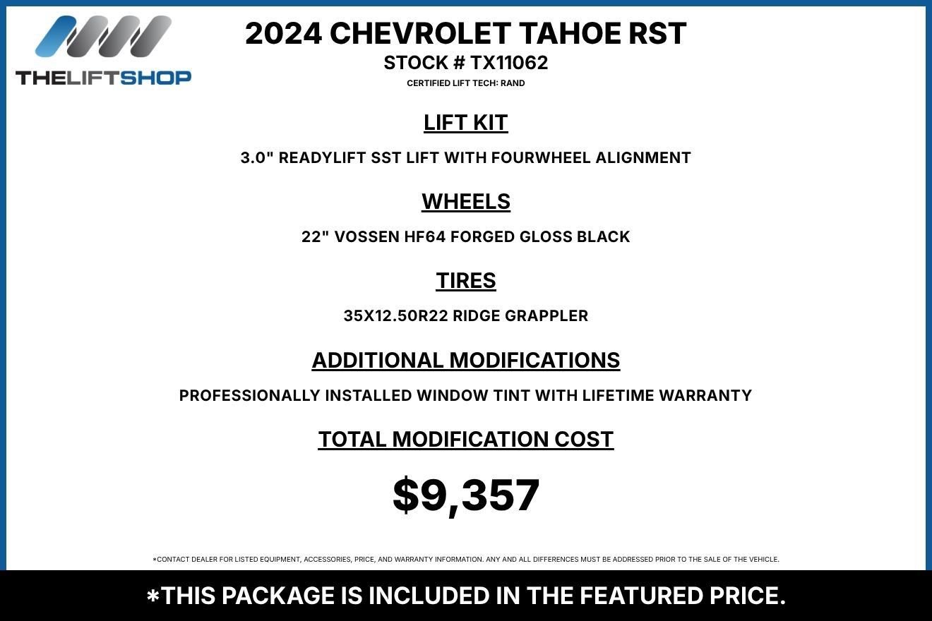 Used 2024 Chevrolet Tahoe RST w/ Luxury Package AWD/4WD image 2