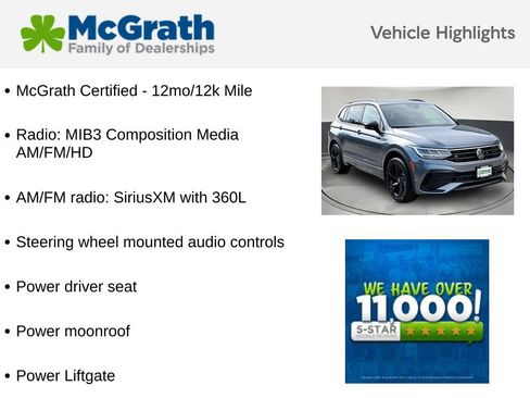 Used 2024 Volkswagen Tiguan SE R-Line w/ MDO Package, Two-Row AWD/4WD image 5