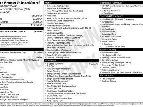 Used 2019 Jeep Wrangler Unlimited Sport S image 19