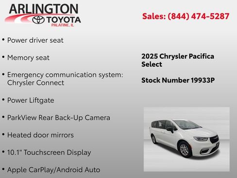 Used 2025 Chrysler Pacifica Select FWD image 2