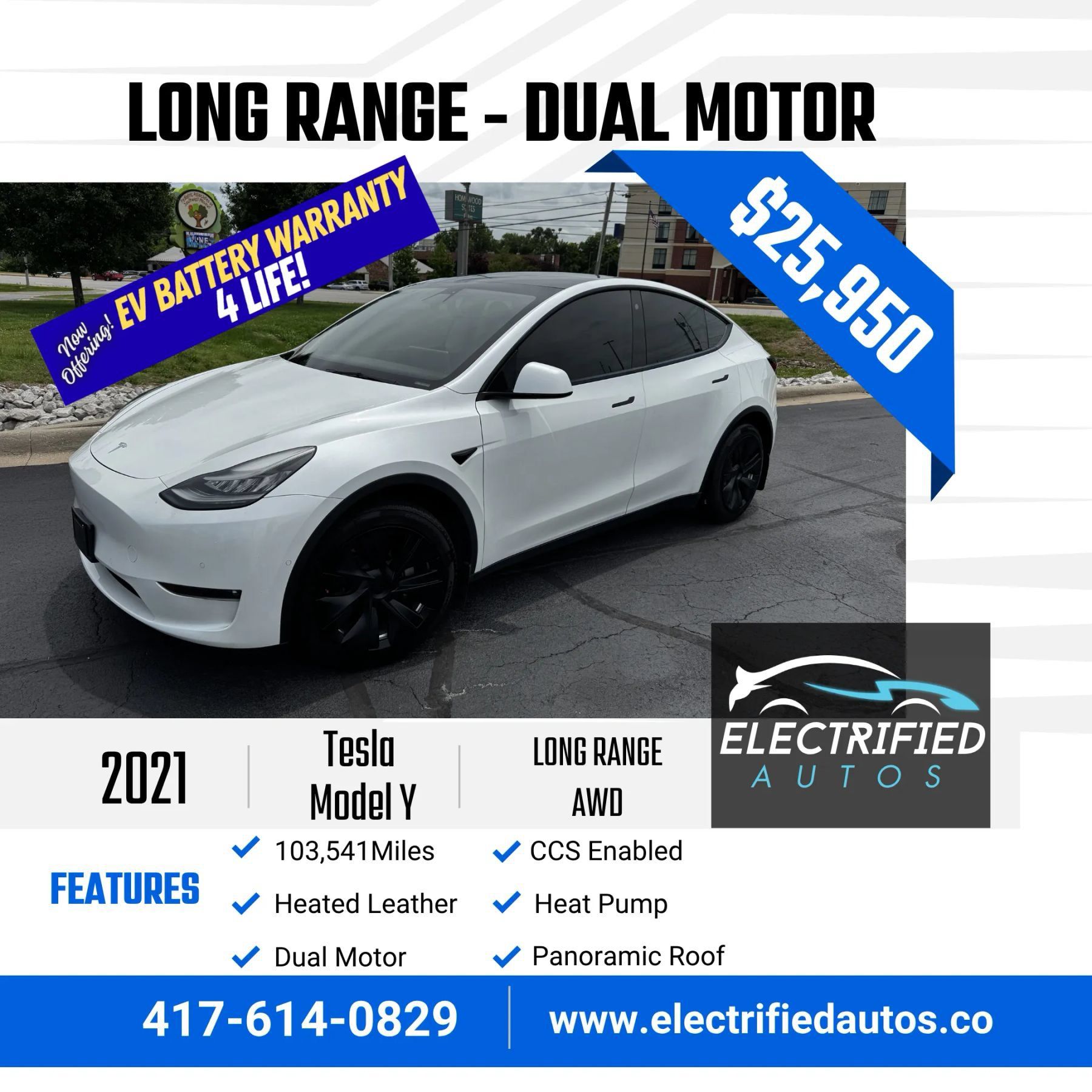 Used 2021 Tesla Model Y Long Range AWD/4WD image 1