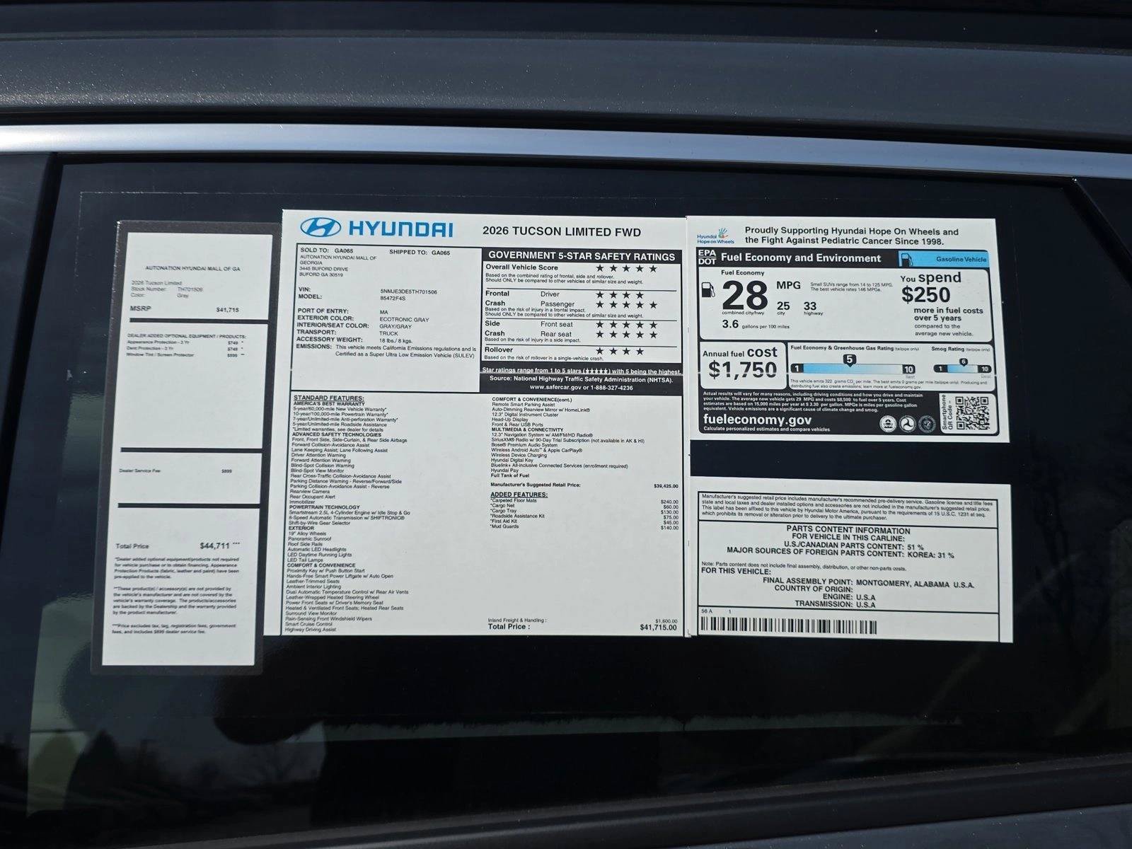 New 2026 Hyundai Tucson Limited FWD image 19