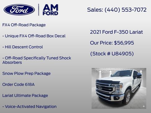Used 2021 Ford F350 Lariat w/ Lariat Ultimate Package AWD/4WD image 13