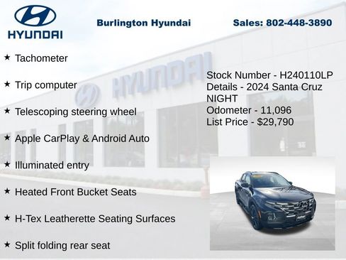 Certified 2024 Hyundai Santa Cruz Night image 30