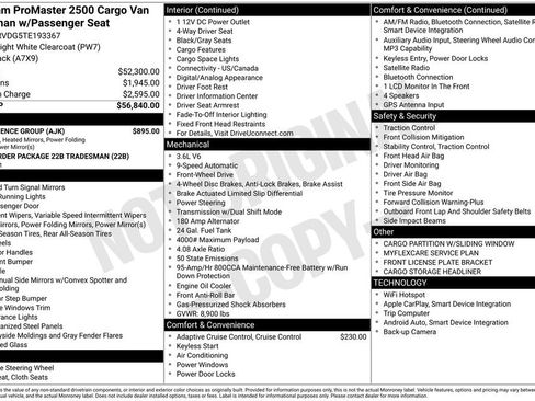New 2026 RAM ProMaster 2500 w/ Convenience Group FWD image 3