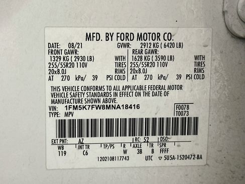 Used 2021 Ford Explorer Limited w/ Hybrid Equipment Group 310A RWD image 12