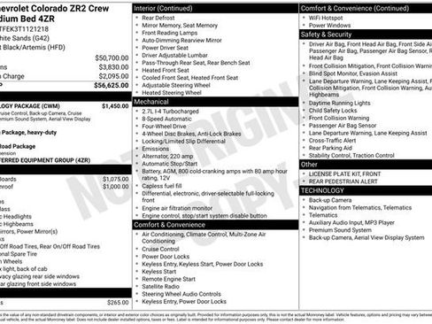 Used 2026 Chevrolet Colorado ZR2 w/ Technology Package image 11