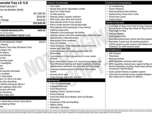 Used 2020 Chevrolet Trax LS w/ Tint and Cruise Package FWD image 2