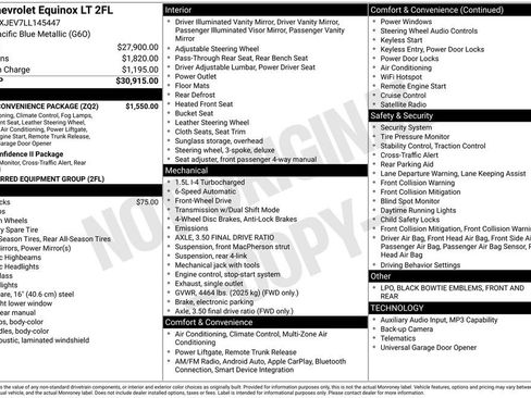 Used 2020 Chevrolet Equinox LT w/ Driver Convenience Package FWD image 28