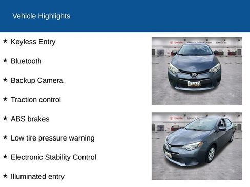 Used 2015 Toyota Corolla LE FWD image 2